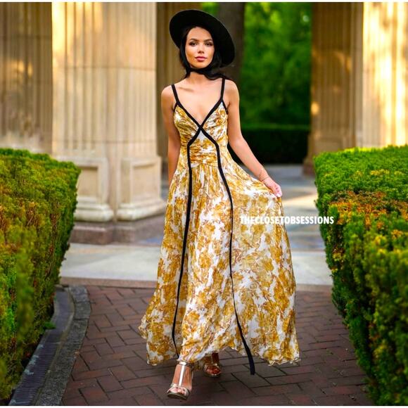 ZARA Blogger Fave Printed Maxi Dress NWT 💛 - Picture 7 of 16